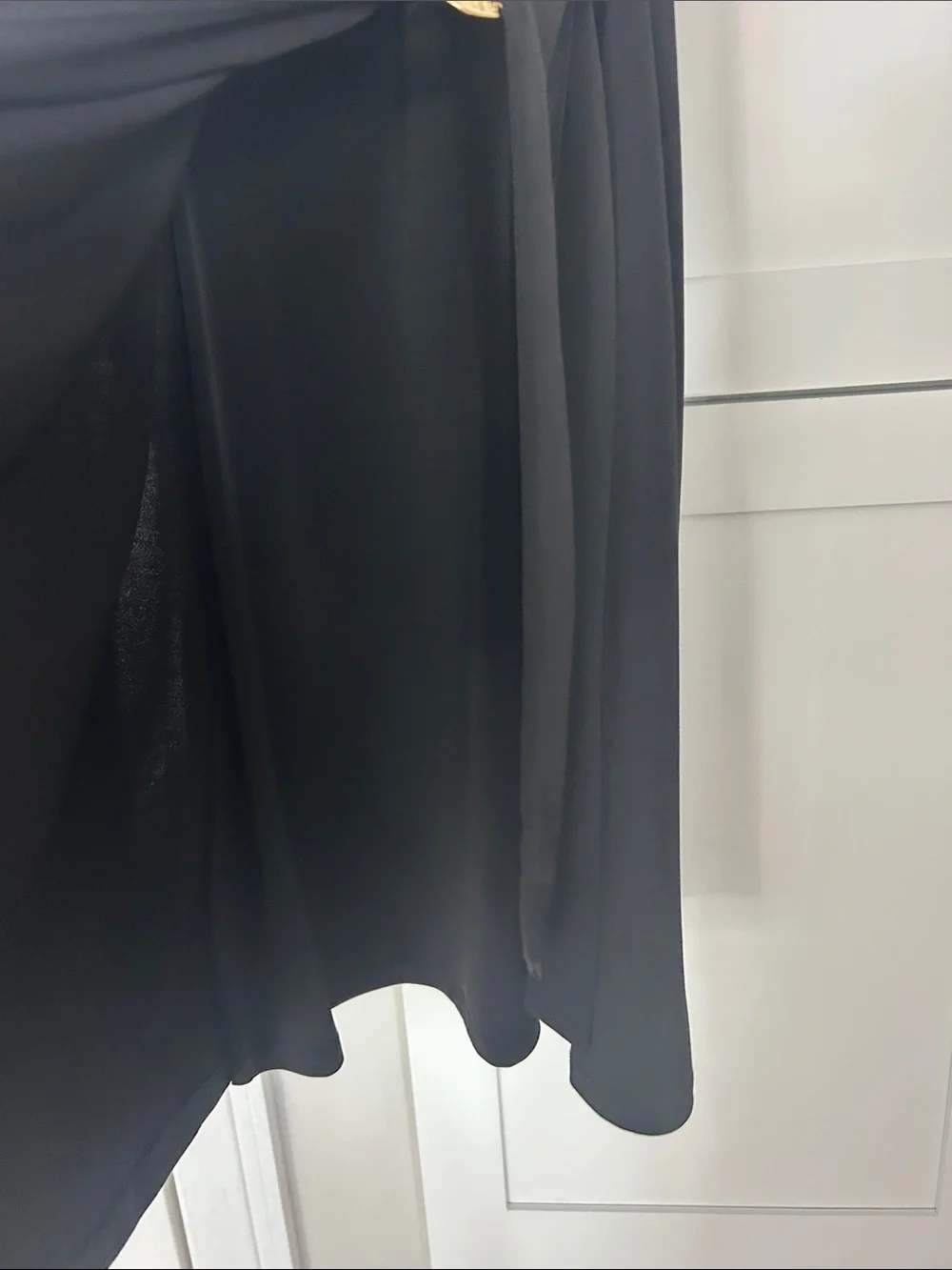 Michael Kors Black Wrap Dress with Side Tie Detail